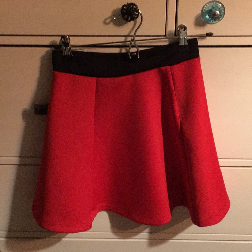 Red skater skirt